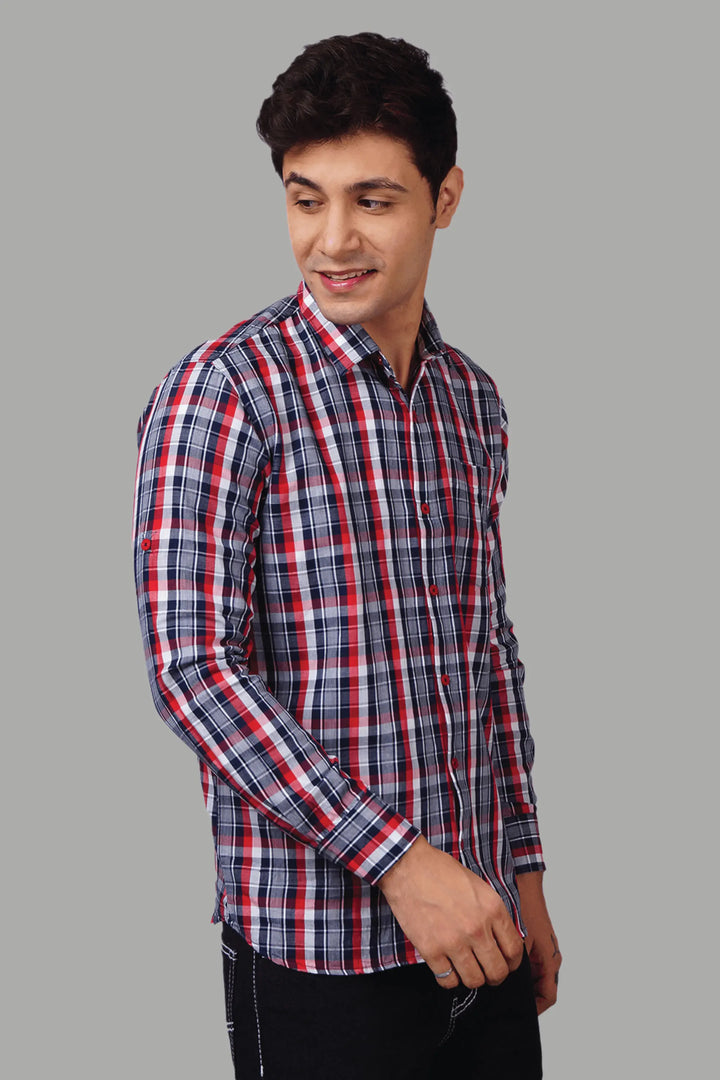 Regular Fit Striped Multi Color Cotton Shirts for Men - Peplos Jeans 