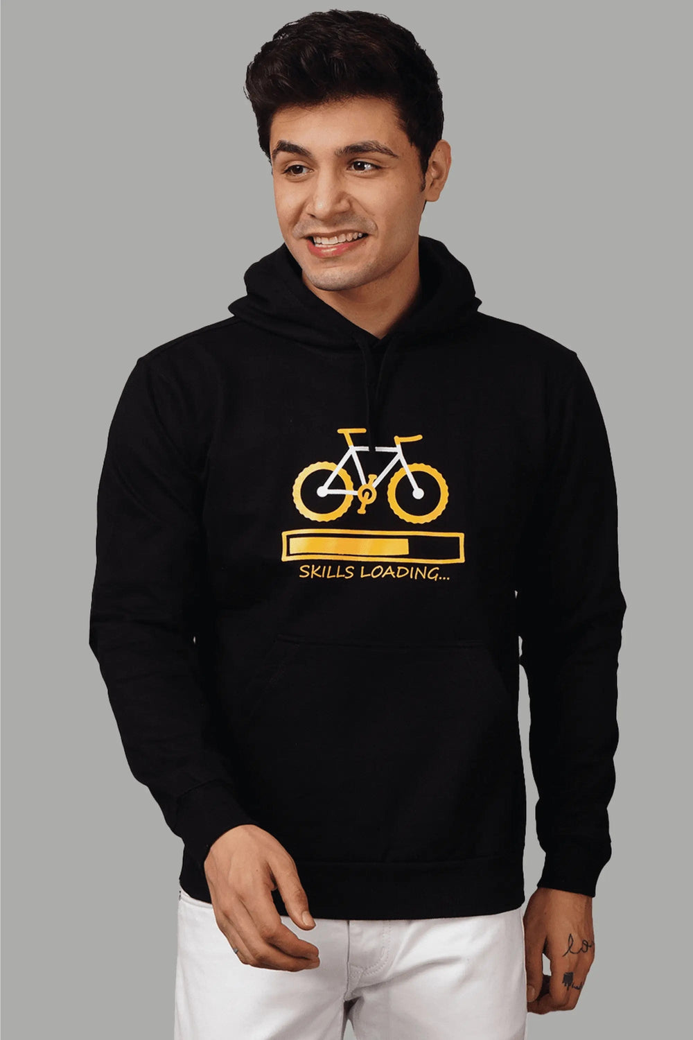 Regular Fit Classic Printed Hoodie For Men