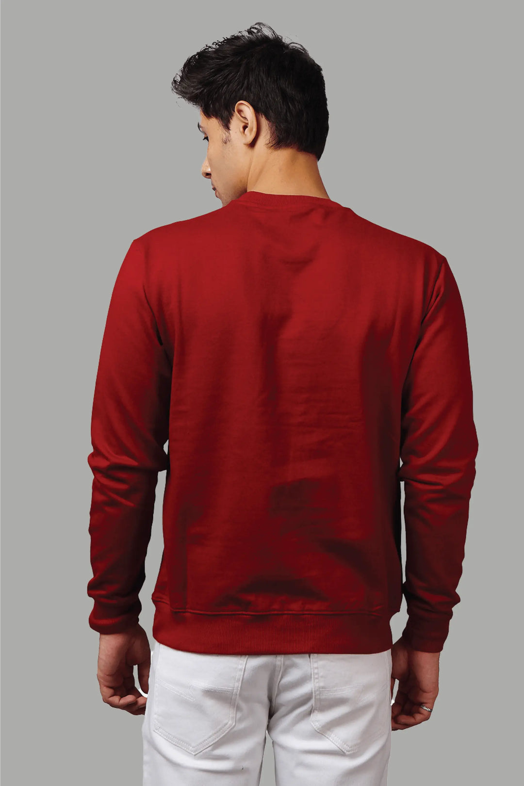 Regular Fit Printed Maroon Sweatshirt For Men - Peplos Jeans 