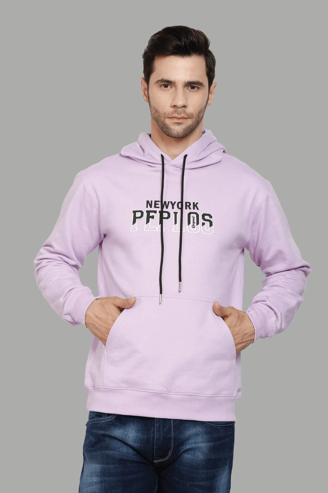 Regular Fit Levander Printed Premium Hoodie For Men - Peplos Jeans 